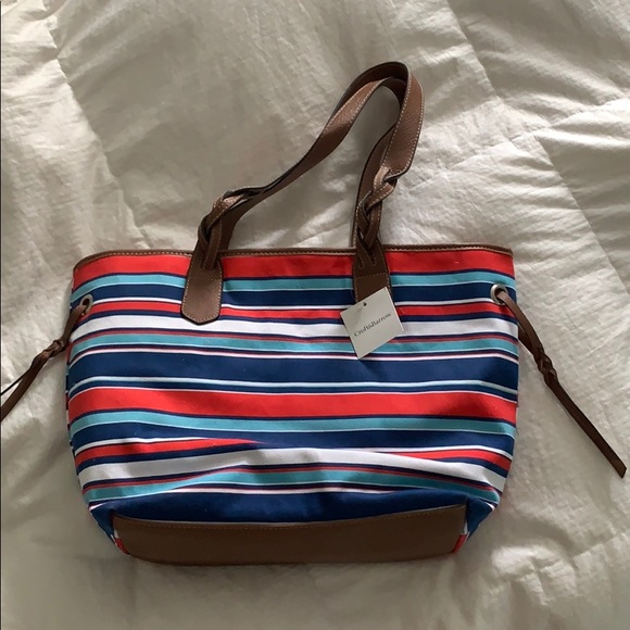Croft & Barrow Nautical Striped Americana Bag